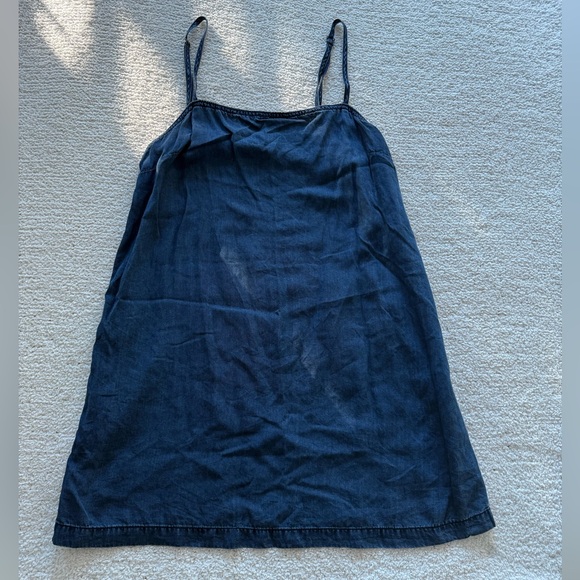 BDG Dark Blue Denim Spaghetti Straps Sleeveless Mini Dress Size Small - Picture 2 of 6